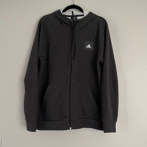 Adidas Must Have Stadium Full-Zip Hooded Jacket Mens Sz L